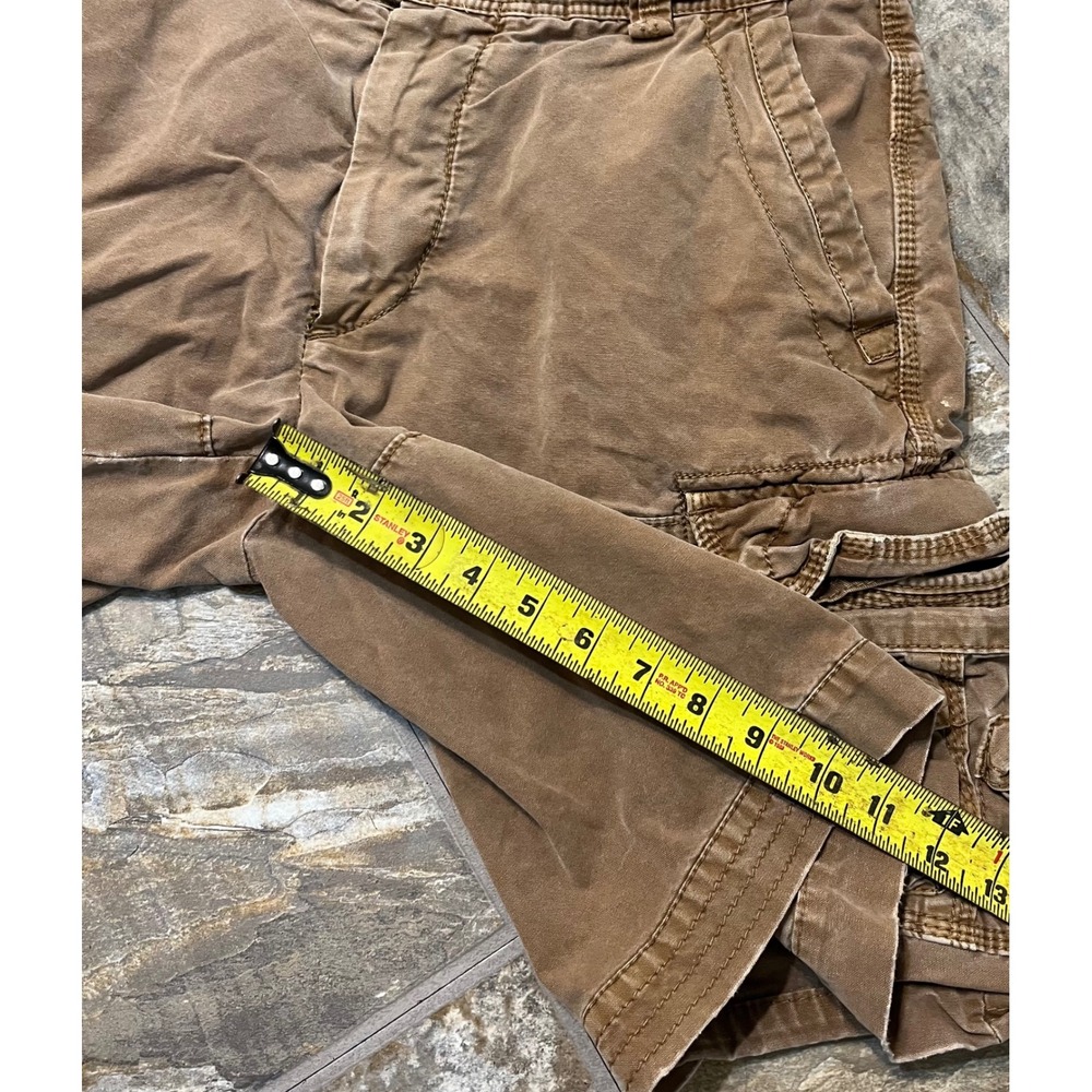 Polo Ralph Lauren Cargo Shorts Mens 34 Brown VTG Baggy Distressed Y2K - Picture 8 of 8